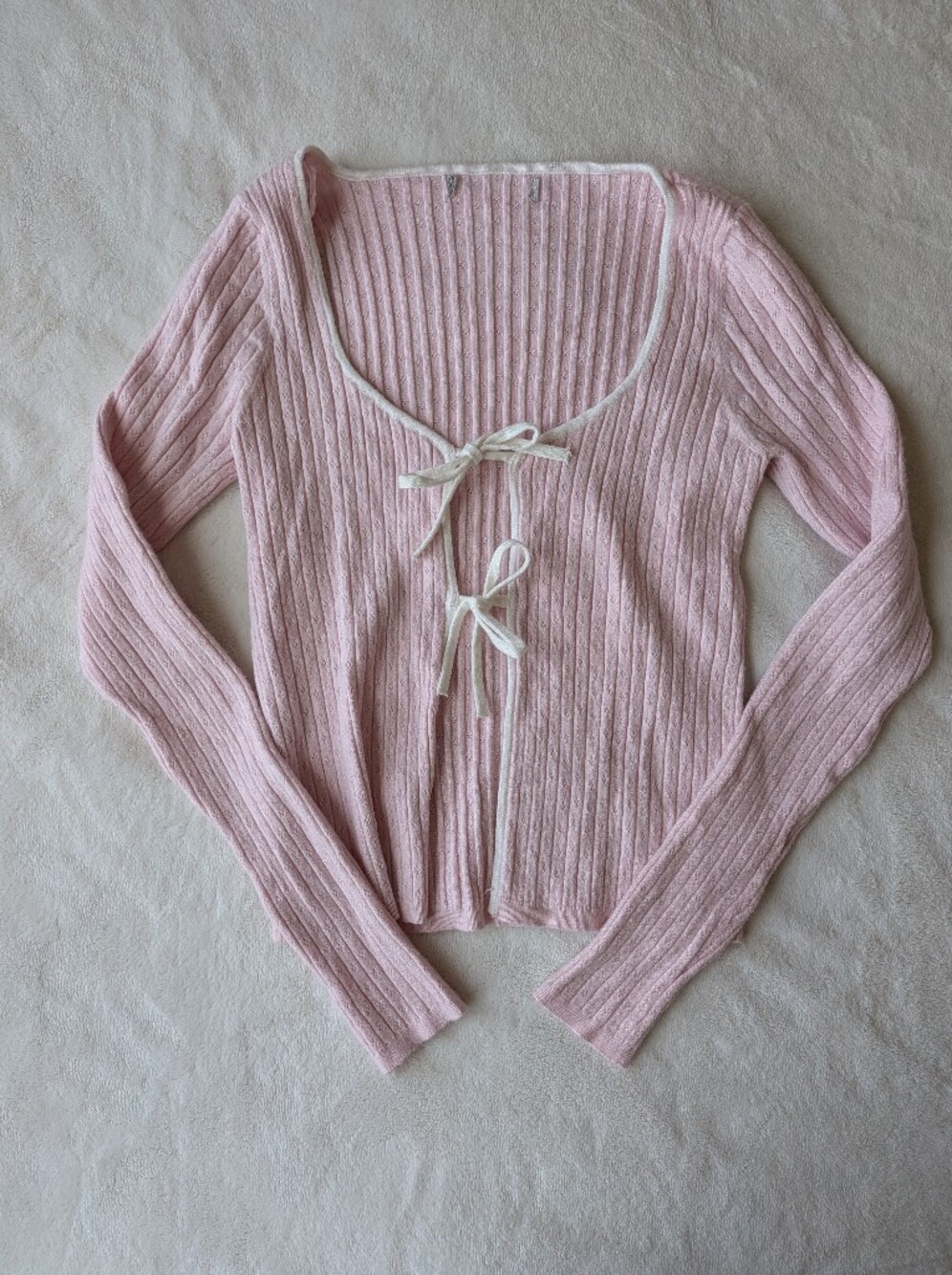 sincerely jules tie front Coquette sweater